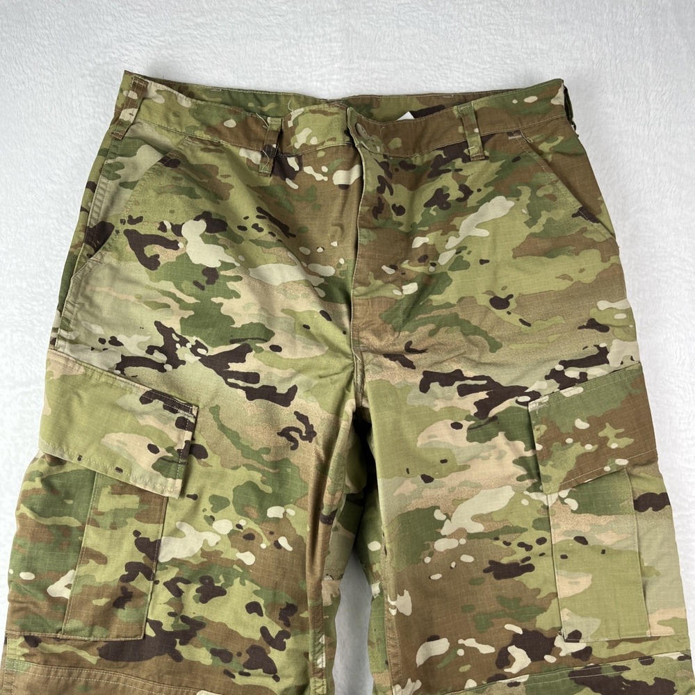 Mens Army Combat Cargo Pants Large Multicolor Camouflage Uniform Outdoor Camping